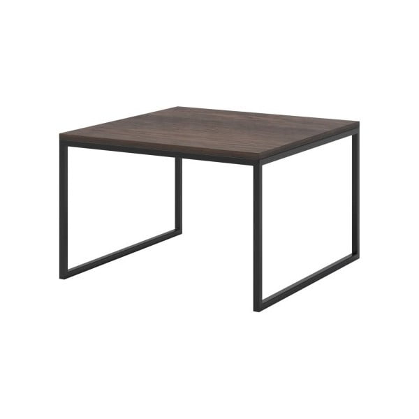 Smeđi stolić s crnim nogama MESONICA Eco, 70 x 45 cm