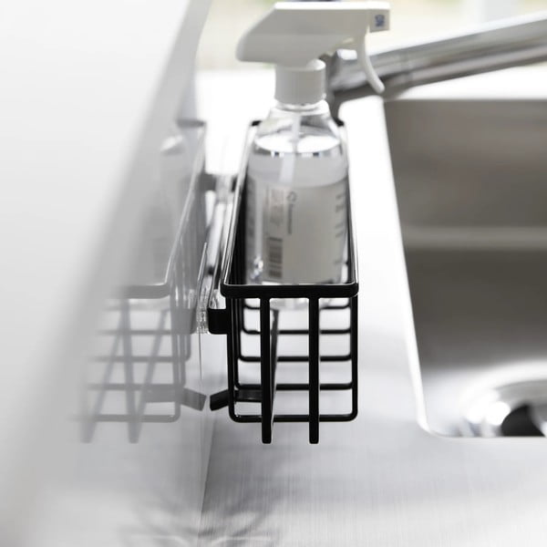 Crni metalni držač za deterdžente s postavljanjem bez bušenja Film Hook – YAMAZAKI-image-4