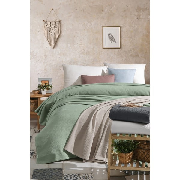 Bijeli pamučni prekrivač za bračni krevet 220x240 cm - Mijolnir-image-2