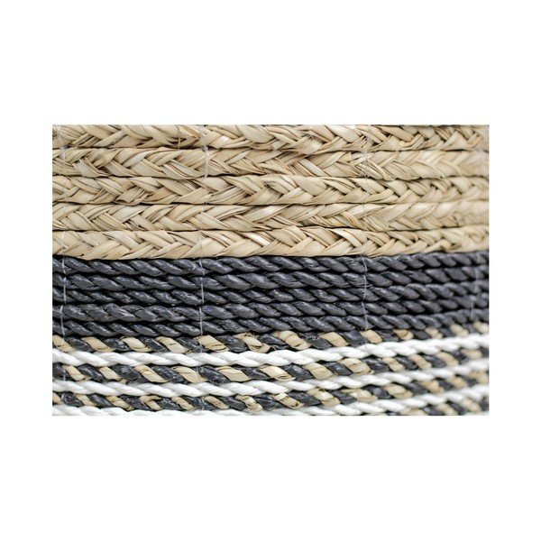 Set od 3 košare za pohranu HSM collection Raffia Natural Gris-image-2