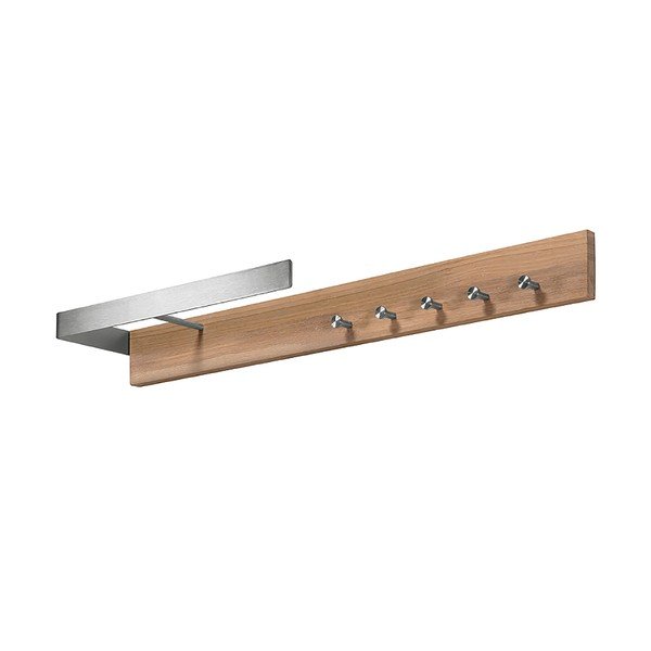 Metalna zidna vješalica u srebrnoj boji/u prirodnoj boji Noa – Spinder Design