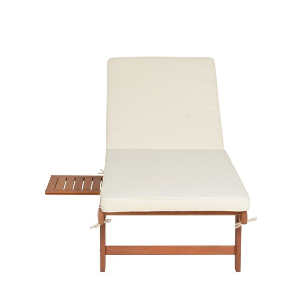 Krem/u prirodnoj boji vrtna ležaljka od masivnog drveta San Diego – Garden Pleasure-image-4