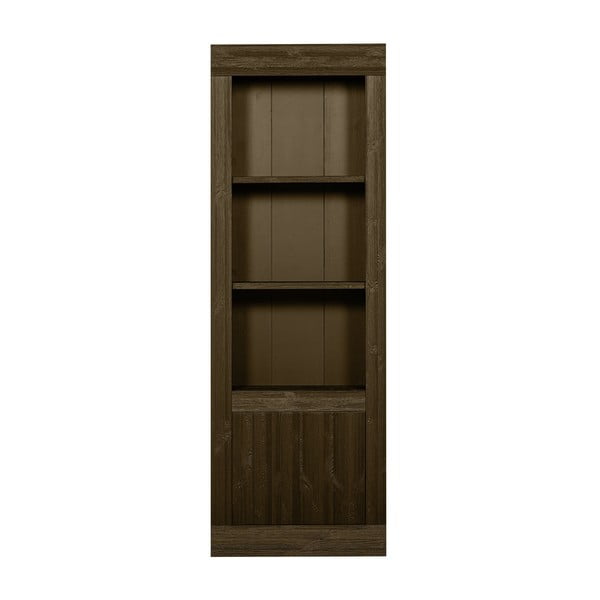 Smeđa biblioteka od masivnog bora 78x230x37 cm Yumi – WOOOD