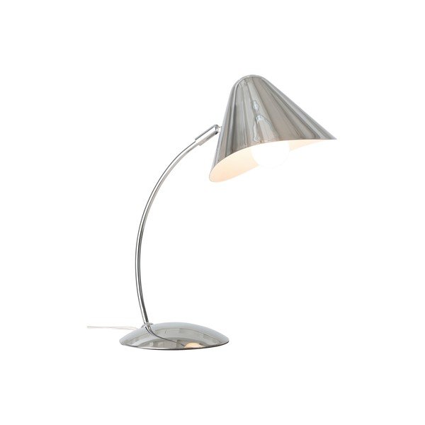 Željezna stolna lampa sa savitljivom konstrukcijom u sjajno srebrnoj boji (visina 40 cm) Nathan – Ellos Home-image-3