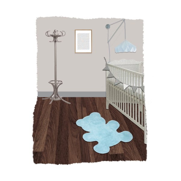 Dječji plavi tepih, ručni rad Nattiot Little Teddy, 80 x 100 cm-image-2