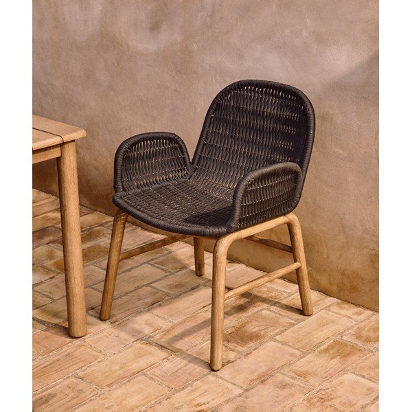 Tamno siva vrtna stolica Alipa – Kave Home-image-2