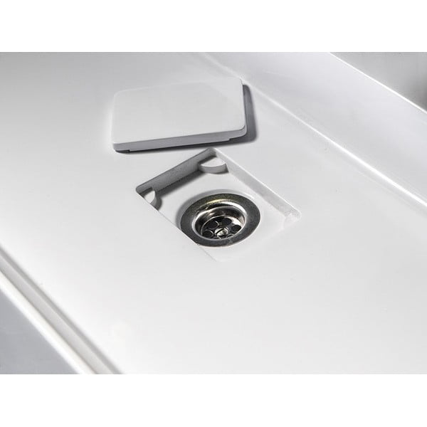 Bijeli dupli umivaonik od mineralnog kompozita 96x44 cm Godiva – Sapho-image-3