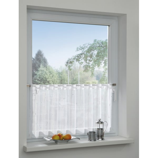 Bijela zavjesa 45x140 cm Jacquard - Gardinia-image-1