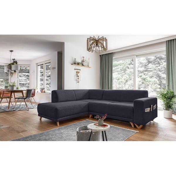 Antracitno siva sklopiva/s prostorom za odlaganje kutna garnitura (s lijevim kutom/u obliku slova L) Classy Sophie – Miuform-image-3