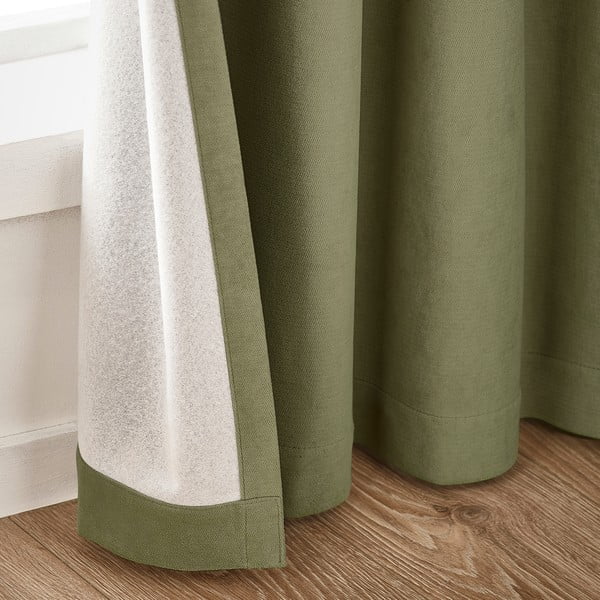 Kaki zelene zatamnjujuće zavjese u setu 2 kom 117x137 cm Wilson – Catherine Lansfield-image-2