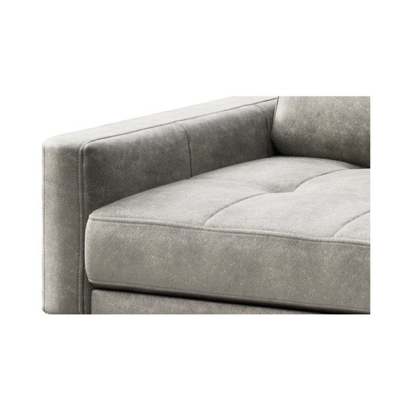 Siva sofa od imitacije kože MESONICA Musso Tufted, 210 cm-image-4