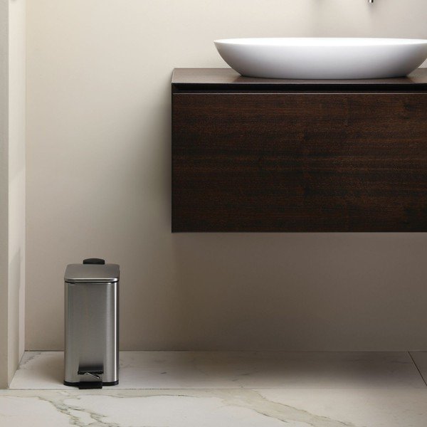 Željezna kanta za smeće s pedalom u mat srebrnoj boji 5 l   Erik – Spirella-image-2