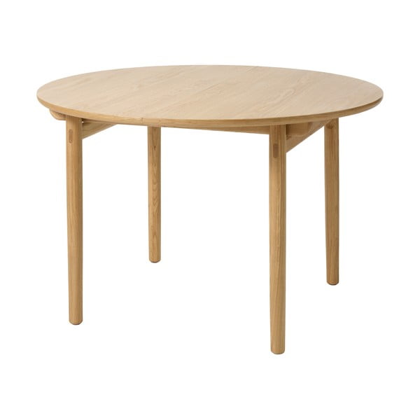Okrugli sklopivi blagovaonski stol u dekoru hrasta ø 120 cm Carno - Unique Furniture-image-2