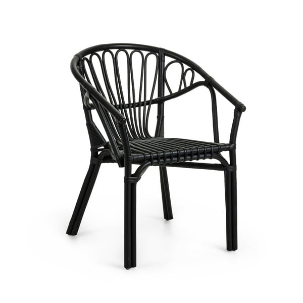 Crna stolica od ratana La Forma Corynn