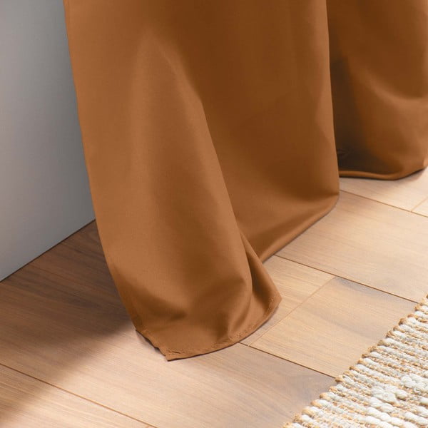 Smeđa zavjesa od mikrovlakana 140x260 cm Absolu – douceur d'intérieur-image-3