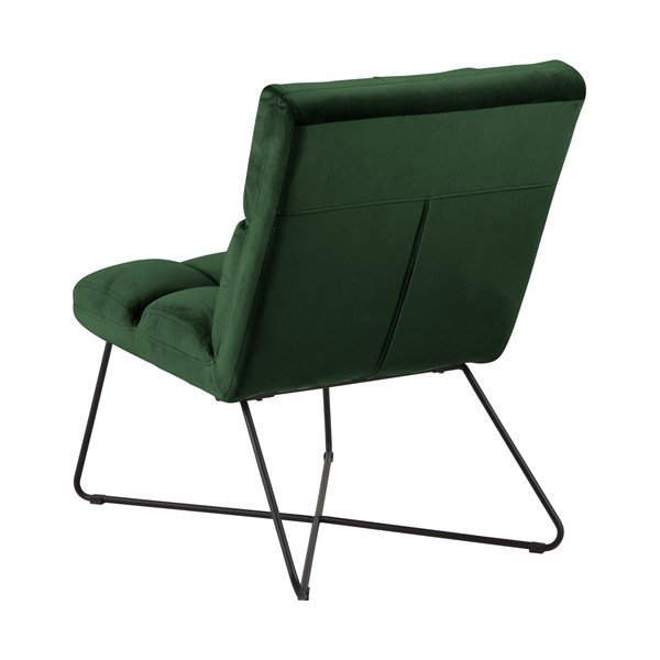 Zelena baršunasti fotelja Alba – Actona-image-3