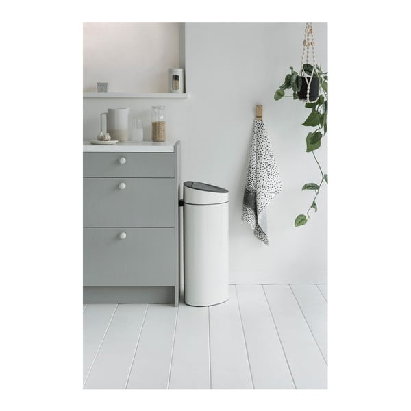 Bijela željezna kanta za smeće na dodir 40 l Touch Bin – Brabantia-image-4