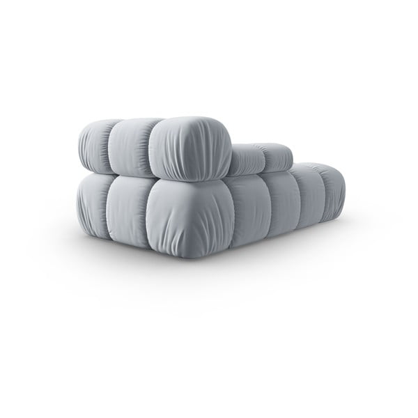 Svijetlo plava baršunasti ležaljka (s lijevim kutom) Bellis – Micadoni Home-image-4