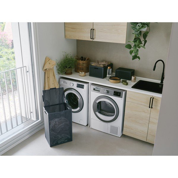 Tamno siva kutija za pohranu s poklopcem od reciklirane plastike 30x38x21 cm Kaya – Curver-image-1