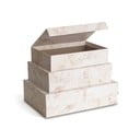 Bež kartonske kutije za pohranu u setu  3 kom s poklopcem 42,5x29,5x13 cm Kian Paper Laminate – Bigso