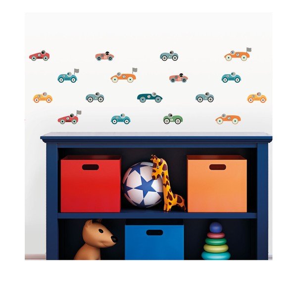 Set od 30 zidnih samoljepljivih naljepnica Ambiance Racing Cars-image-2