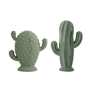 Set od 2 zelene ukrasne skulpture Bloomingville Cactus