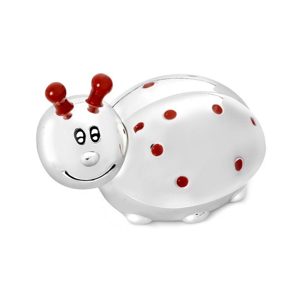 Metalna kutijica za prvi mliječni zub u sjajno srebrnoj boji 7x5x5 cm Ladybird – Zilverstad-image-1