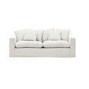 Bijela lanena sofa 240 cm Nora – Kave Home