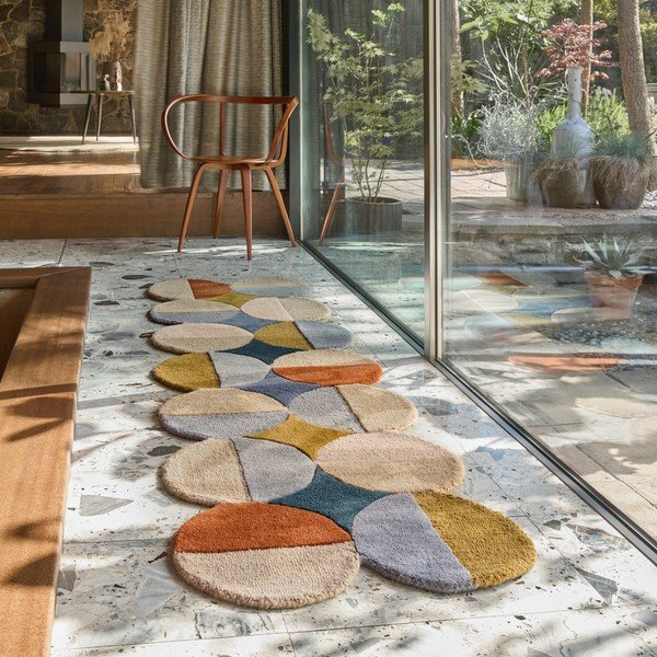 Ručno rađena vunena staza 80x230 cm Mia Ellipse – Flair Rugs-image-1