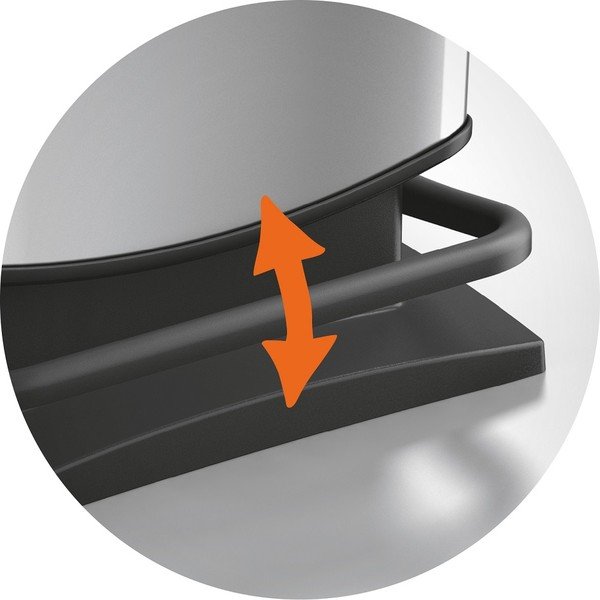 Plastična kanta za smeće s pedalom u srebrnoj boji 40 l Paso – Rotho-image-4