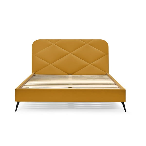 Tapecirani bračni krevet s podnicom 160x200 cm Prune – Bobochic Paris-image-3