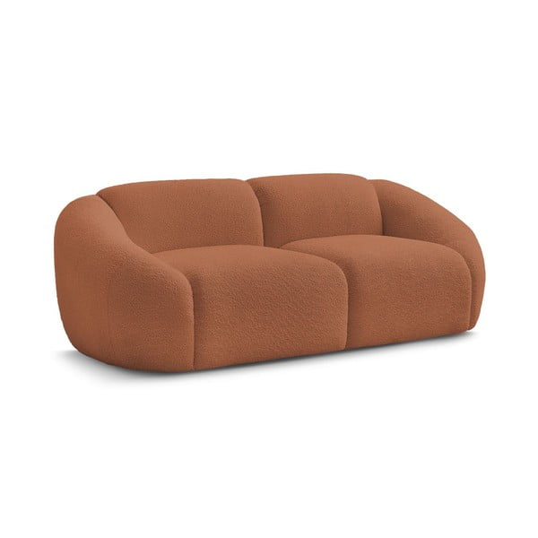 Narančasta sofa od bouclé tkanine 230 cm Tina – Bobochic Paris