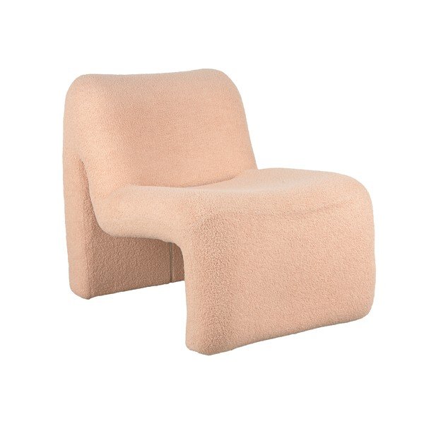 Bež/svjetlo smeđa fotelja od bouclé tkanine Fuerza – Leitmotiv