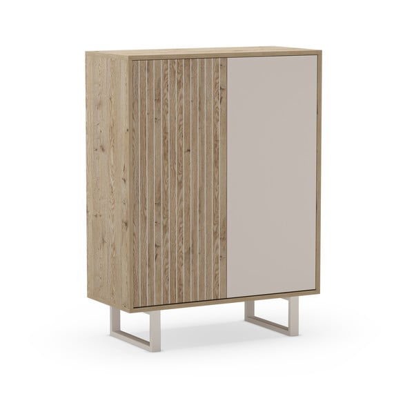 Sivi/u prirodnoj boji ormarić u dekoru hrasta 90x120 cm Millay – Marckeric-image-3