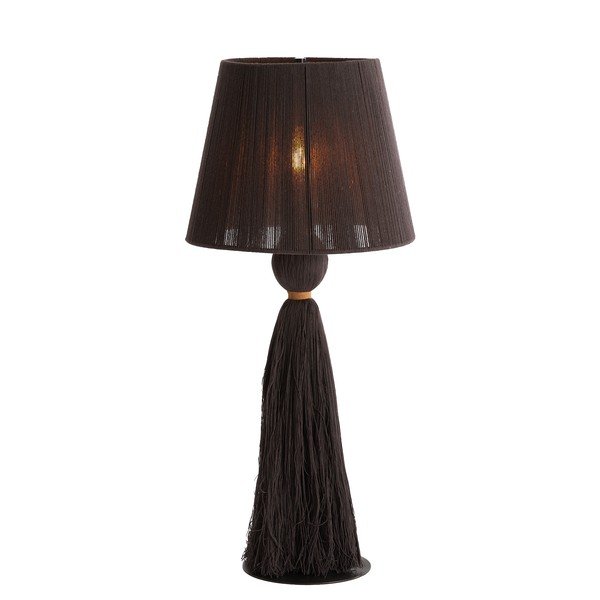 Tamno smeđa stolna lampa s tekstilnim sjenilom (visina 58 cm) Espino – Light & Living-image-2