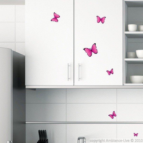 Set od 18 naljepnica Fanastick Pink Butterflies-image-1