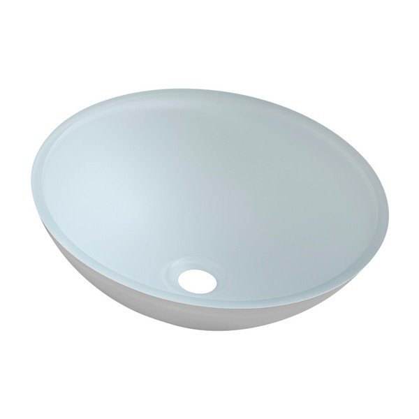 Bijeli stakleni okrugao umivaonik ø 42 cm Telica – Sapho