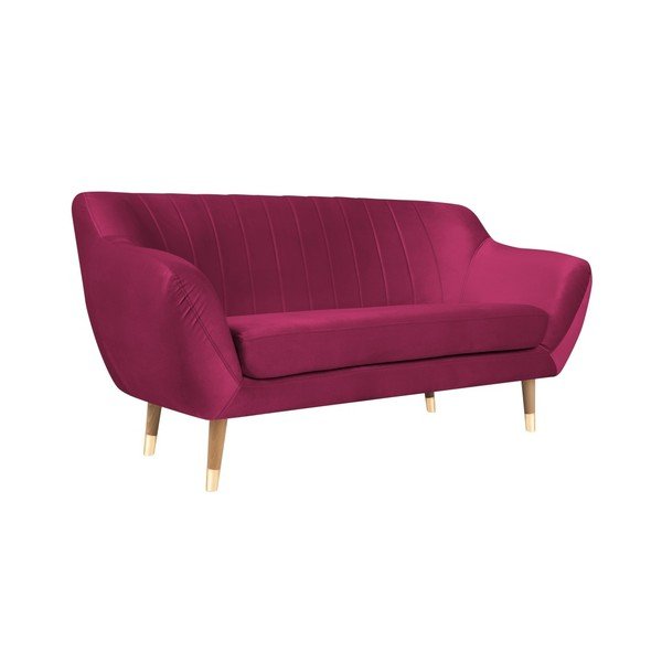 Roza sofa od baršuna Mazzini Sofas Benito, 158 cm-image-2