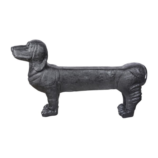 Crna vrtna klupa Dachshund – Esschert Design-image-3
