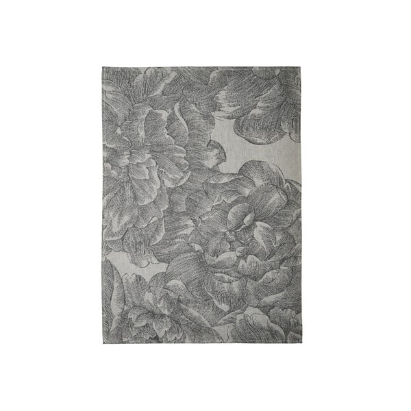 Sivi kuhinjski ručnik iz pamuka Södahl Rose, 50 x 70 cm