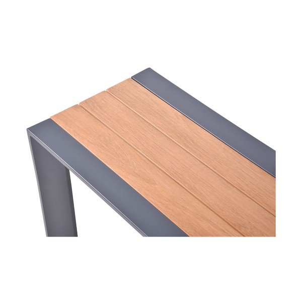 Tamno siva/smeđa metalna vrtna klupa Silea – Garden Pleasure-image-3