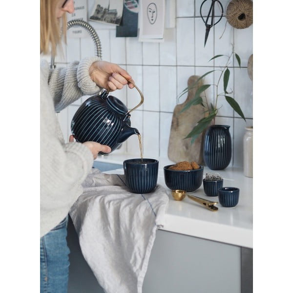 Tamnoplavi porculanski čajnik Kähler Design Hammershoi, 1,2 l-image-1