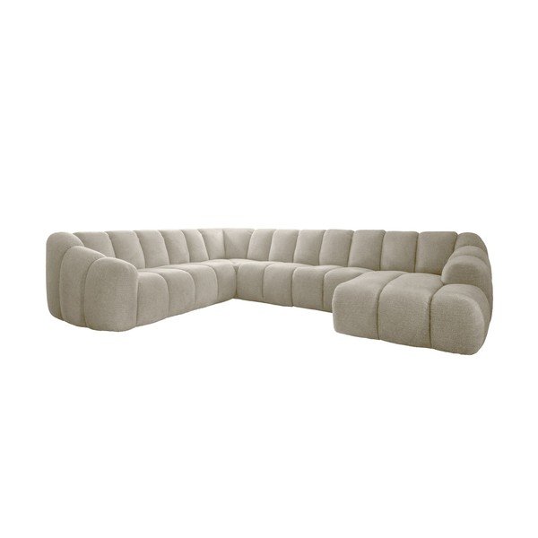 Bež kutna garnitura (s lijevim kutom/u obliku slova "U") Shell – Miuform