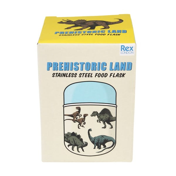 Plava/krem termosica za hranu/dječja 280 ml Prehistoric Land – Rex London-image-4