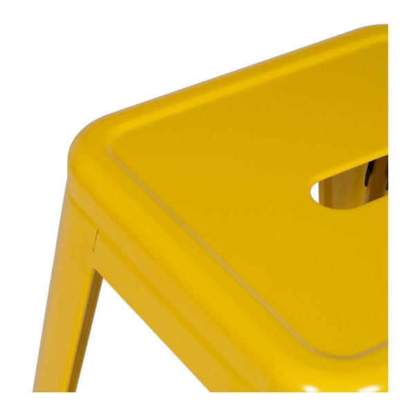 Žute metalne barske stolice u setu 2 kom (visine sjedala 76,5 cm) – Ixia-image-2