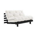 Krem sklopiva sofa 140 cm Roots Black Night – Karup Design