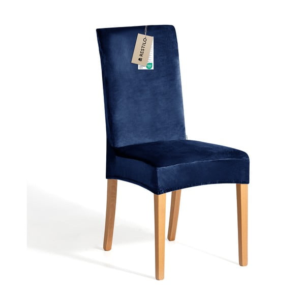 Plave rastezljive presvlake 4 kom za stolicu 48 cm Sento – Restilo-image-3