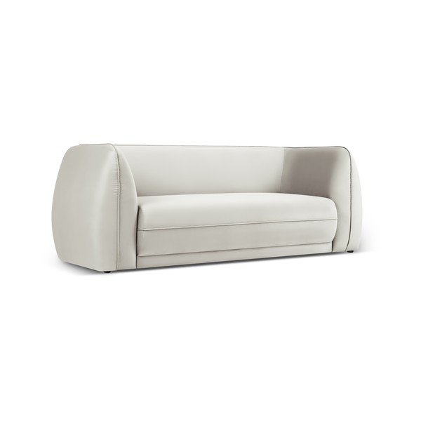 Bež baršunasti sofa 190 cm Lando – Micadoni Home-image-2