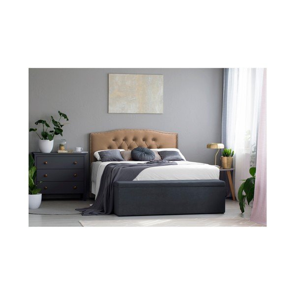 Tamno bež uzglavlje Mazzini Sofas Cloves, 200 x 120 cm-image-2