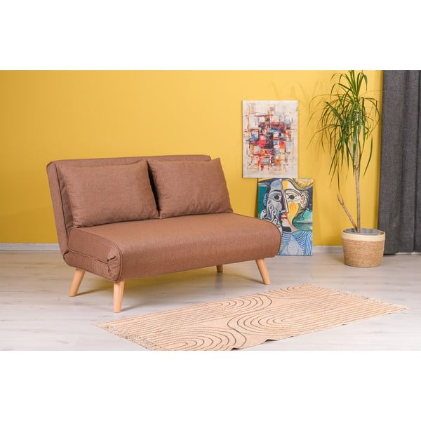 Smeđa sklopiva sofa 120 cm Folde – Artie-image-1
